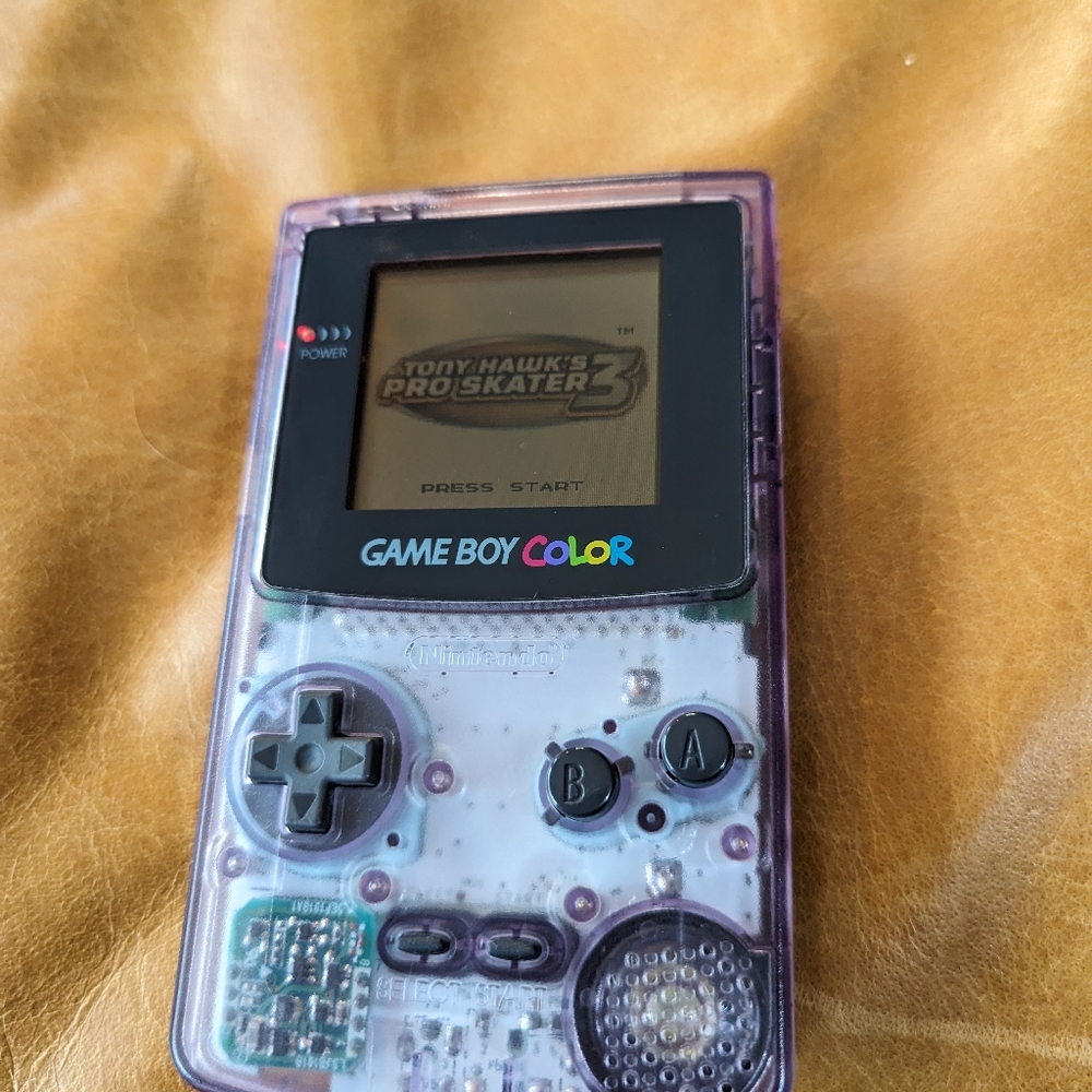 Nintendo Gameboy Color, Clear Purple, Pristine Condition.